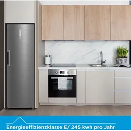 Midea - MDRU385MTE46 - Kühlschrank/Gefrierschrank- Inox