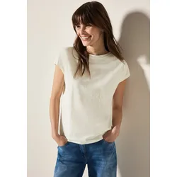 T-Shirt, mit Folien Print, Gr. XL (44), vanilla white, , 84262633-XL