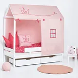 Hoppekids Hausbett ECO Comfort 70 x 160 cm Kiefer massiv weiß