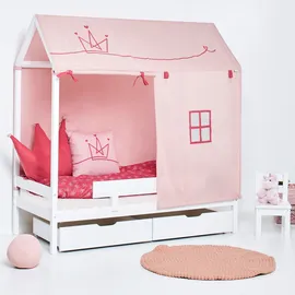 Hoppekids Hausbett ECO Comfort 70 x 160 cm Kiefer massiv weiß