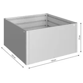 Biohort Hochbeet 152 x 152 x 77 cm Silber