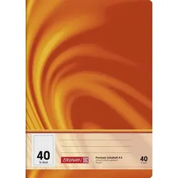 Schulheft Vivendi A4 5 mm kariert Lineatur 40 16 Blatt orange