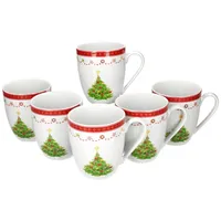 Mambocat Kaffeetasse 0,34 l Mehrfarbig 6 St.