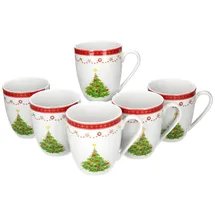 Mambocat Kaffeetasse 0,34 l Mehrfarbig 6 St.