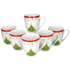 Mambocat Kaffeetasse 0,34 l Mehrfarbig 6 St.