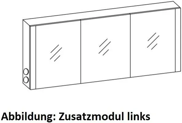 Artiqua LED-Spiegelschrank, Sanremo Eiche quer NB, 071-SET-3-16-ZA-428 071-SET-3-16-ZA-428