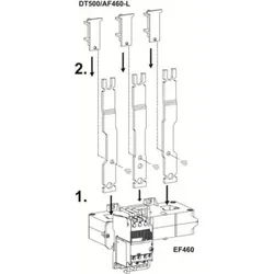 ABB DT500/AF460-L Anbauteil, lang zur Montage von E500DU an AF400/AF460 1SAX701902R1001 DT500AF460L