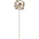 Badeko Gartenstecker Vogel Elise 130 x 30 cm Braun