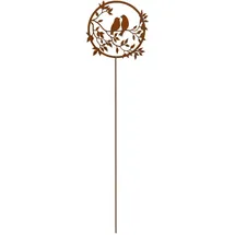 Badeko Gartenstecker Vogel Elise 130 x 30 cm Braun