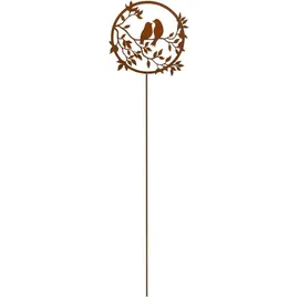 Badeko Gartenstecker Vogel Elise 130 x 30 cm Braun
