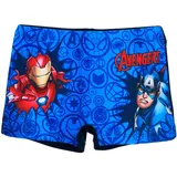 Marvel Avengers Badehose Jungen Kinder Badeshorts Iron Man Captain America (DE/NL/SE/PL, Numerisch, 128, Regular, Blau)