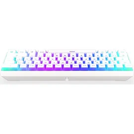 endorfy Thock Compact Wireless Pudding, Onyx White, PBT, LEDs RGB, hot-swap, Kailh Box RED, USB/Bluetooth, DE (EY5D003)