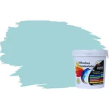 RyFo Colors Silikonharz Fassadenfarbe Lotuseffekt Trend Gletscherblau 1l - bunte Fassadenfarbe, weitere Blau Farbtöne und Größen erhältlich, Deckkraft Klasse 1