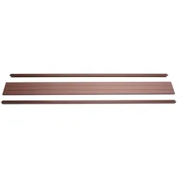 Abschluss-Set für WPC-Sichtschutz Savoie, Abschlussprofil Windschutz, Alu-Pfosten ~ 180cm, braun