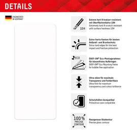 Displex Panzerglas 2D) für Samsung Galaxy A24/A25 5G, Eco-Montagerahmen, Tempered Glas, kratzer-resistente Schutzfolie, hüllenfreundlich