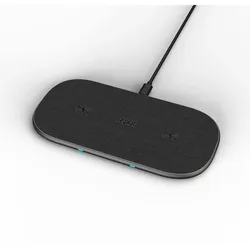 Rapoo Kabelloses QI-Dual-Ladepad "XC260", 20W, Grau Ultraflaches Design mit Aluminiumlegierung - Schutz vor Überhitzung und Überladung - Kabelloses Qi