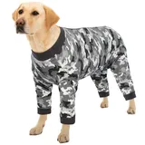 Kuoser Hundebody Nach Op für Große Hunde Schlafanzug, Einteiler Op Body Hund Kastration Rüde, Hundebody Hundeanzug mit Beinen Lange Ärmel für Hunde Op Body Hündin, Hund Halskrause Alternative, XL