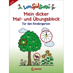 LernSpielZwerge - Mein dicker Mal- und Übungsblock für den Kindergarten