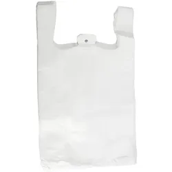 DayBays 1000 Stk. Hemdchentragetaschen 30+20x60 cm HDPE weiß geblockt, reissfest