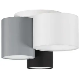 Nova Luce Bryson 3-flammig Ø 35 cm schwarz, weiß, grau