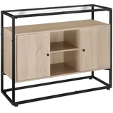 Tectake Sideboard 100 x 38 x 80,5 cm Braun