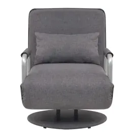 vidaXL Drehstuhl und Schlafsofa Dunkelgrau Stoff
