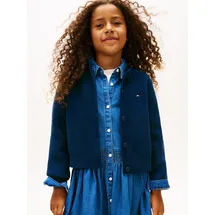 Tommy Hilfiger Strickjacke CHENILLE CARDIGAN Regular fit, für Kinder bis 16 Jahre blau 10 (140)