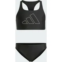 Adidas Performance Big Bars Kids Bikini Black / White 164