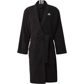 adidas 3-Streifen Bademantel Schwarz S