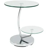 Haku-Möbel HAKU Möbel Beistelltisch rund Metall silber 52,0 x 52,0 x 55,0 cm, 1 St.