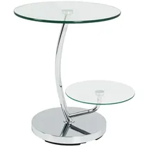 Haku-Möbel HAKU Möbel Beistelltisch rund Metall silber 52,0 x 52,0 x 55,0 cm, 1 St.