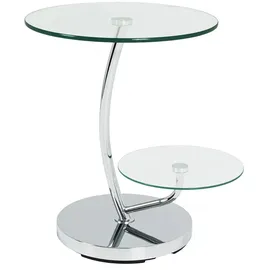 Haku-Möbel HAKU Möbel Beistelltisch rund Metall silber 52,0 x 52,0 x 55,0 cm, 1 St.