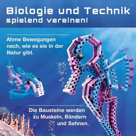 cbionic Flexibles Klemmbaustein-System 2-in-1 Seepferdchen 128-tlg.