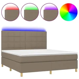 vidaXL Boxspringbett 180 x 200 cm Taupe