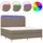 vidaXL Boxspringbett 180 x 200 cm Taupe