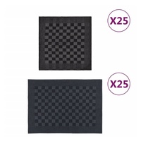 vidaXL Handtuch 50-tlg. Handtuch-Set Schwarz und Grau Baumwolle, (50-St) grau|schwarz
