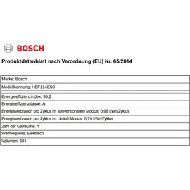 Bosch Backofen HBF114ESO mit Gas-Kochfeld POH6B6B10