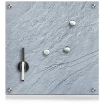 Hti-Living Memoboard Glas 1 Memoboard 3 Magneten 1 Stift grau