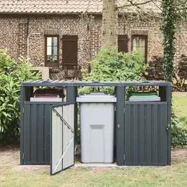 sweeek Mülltonnenabdeckung 3 Größen  grau