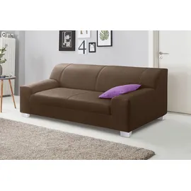 DOMO collection 3-Sitzer DOMO COLLECTION "Amando zeitlos und modern, komfortabel", braun (espresso), B:190cm H:74cm T:79cm, Microfaser PRIMABELLE (100% Polyester);Kunstleder SOFTLUX;Struktur (90% Polyester, 10% Polyacryl);NaturLEDER (echtes Rindsleder), Sofas, in vielen