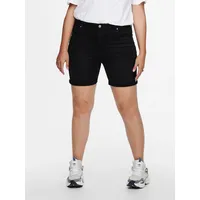 ONLY CARMAKOMA CARLAOLA HW SHORTS AZG573 DNM Jeansshorts Black,