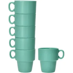 6er Set Kaffeebecher Stata Mint Porzellan - 11801