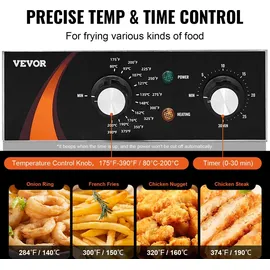 Vevor kommerzielle Fritteuse 3000 W 5,9 l Silber