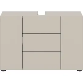 WELLTIME Waschbeckenunterschrank BIEL 82 x 56 cm Schwarz