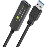 Techly ICUR30100G, USB 3.0 Repeater Kabel 10m 10 m,