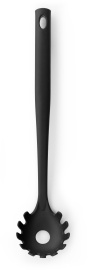 Brabantia Black Line Spaghettilöffel, Nylon, Pastalöffel ideal zum Schöpfen und Servieren von Spaghetti und mehr, Farbe: Black