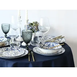 CreaTable Fresco Kombiservice 12-tlg. blau/ornamentmotiv