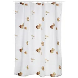 KLEINE WOLKE Duschvorhang »Miami«, BxH: 180 x 200 cm, Muscheln, beige