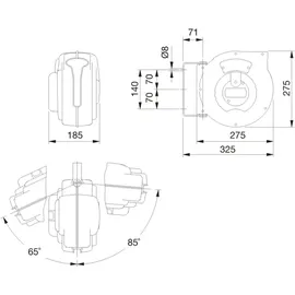 BAHCO Zweiphasige 230-V-Kabeltrommel 15 m