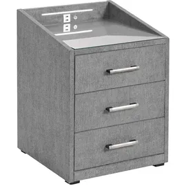 ed exciting design Nachtschrank Moon 47 x 46 x 61 cm Grau